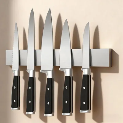 Immagine prodotto di Lista magnetica da 30 cm - Supporto adesivo per coltelli in acciaio inossidabile