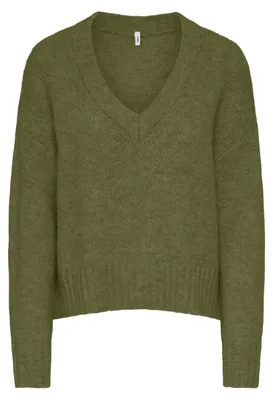 Produktbild von Only ONLFIONA LS LOOSE V-NECK KNT Sphagnum/M M