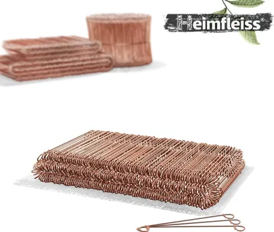 Immagine prodotto di Heimfleiss® Filo per occhielli Filo per legare il calcestruzzo 1,0 x 120 mm (250 pz.) - Filo rosso ramato - Filo per perforazione per macchina perforatrice
