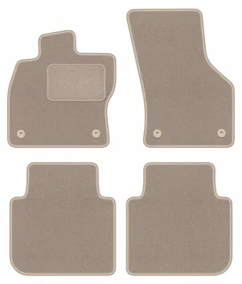 Immagine prodotto di Tappetini in moquette per Skoda Superb III 2015-2020 (station wagon/berlina) – set 4 pezzi, beige, su misura – Wielganizator LUX