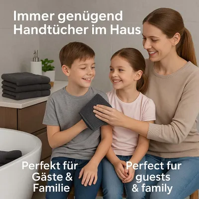 Produktbild von Betz 20 Stück Seiftücher NEAPEL 100% Baumwolle Größe 30x30 cm Farbe - anthrazit