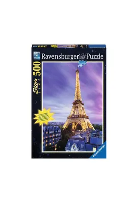 Produktbild von 500 Teile Ravensburger Puzzle Star Line leuchtet Funkelnder Eiffelturm 14898