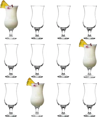 Produktbild von 12x Fiesta 460ml Pina-Colada-Gläser - Hurrikan Poco Grande Cocktailparty Trinkgläser - by LAV