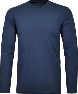 Ragman Langarm-T-Shirt langarm rundhals in blau