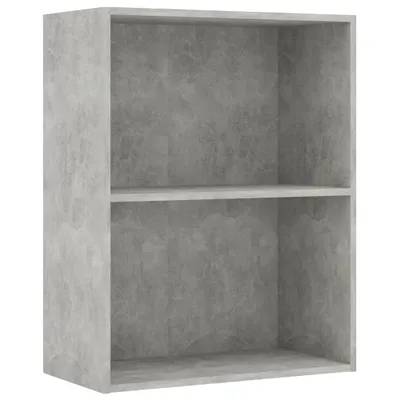Immagine prodotto di Libreria 2 scomparti grigio cemento 60x30x76,5 cm materiale legno