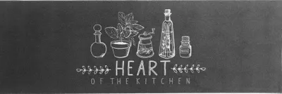 Produktbild von Primaflor Küchenläufer HEART OF THE KITCHEN - 45x145cm - Strapazierfähiger Schmutzfangläufer, Rutschfester Küchenteppich, Läufer für Küche & Flur