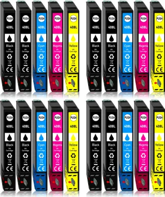 Produktbild von 20er Pack Druckerpatronen 408 408L kompatibel mit Epson WF-C4810