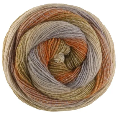 Produktbild von Lana Grossa - Gomitolo Gala 4028 sandbeige graubeige rost orange grünorange khaki schilfgrün hellbeige