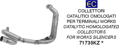 Immagine prodotto di Collettore catalitico ARROW omologato per terminali Works per Yamaha