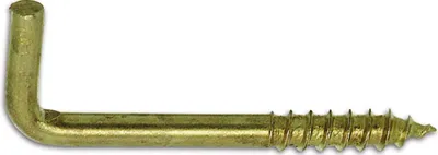 Produktbild von Schraubhaken mit Holzgewinde 3,3x40 mm Wandhaken Bildhaken Stahl vermessingt