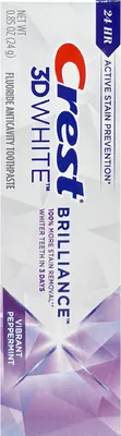 Produktbild von Crest | Zahncreme 3DWhite Brilliance - 24 g - Pfefferminzgeschmack - Whitening und Schutz