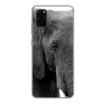 Produktbild von MuchoWow® Handyhülle Schutzhülle Hülle für Samsung Galaxy S20 Plus Elefant - Tiere - Schwarz - Weiß - Natur Silikon Softcase Handy Hülle - Hartschale