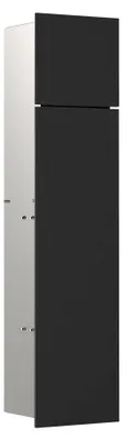Produktbild von emco asis pure WC-Modul, Unterputzmontage, Türanschlag rechts, zweiteilige Glasfront, 730x170mm, mit Reserverollenfach, 975528501