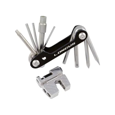Produktbild von Longus Minitool Long 20 - kompaktes Fahrrad-Multitool mit 20 Funktionen.