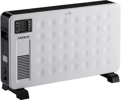 Produktbild von AREBOS konvektor 2300 W elektrické topení se 3 stupni ohřevu konvektory a radiátory mobilní elektrické topení energeticky úsporné tiché topení mobilní elektrické topení s ventilátorem bílé barvy