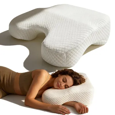 Productafbeelding van Ergonomisch zijslaapkussen met 3 uitsparingen voor de armen