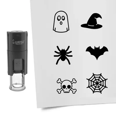 Obrázek produktu pro Sada razítek CombiCraft Halloween černá se 6 razítky