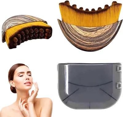 Imagen del producto de Conjunto de cepillos faciales, 2 unidades, diseño ergonómico, cerdas ultra suaves, para drenaje linfático