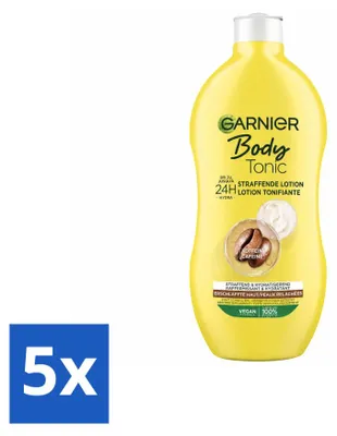 Obrázek produktu pro 5 kusů Garnier Body Tonic tělového mléka - zpevňující a hydratační - 400 ml - výhodná sada