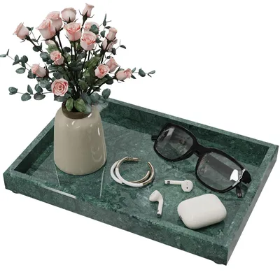Zdjęcie produktu dla Solidchoice - Elegancki organizer do kosmetyków wykonany z naturalnego kamienia