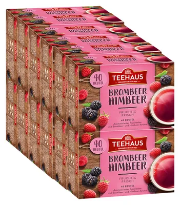 Produktbild von Teehaus Brombeer Himbeer Früchtetee fruchtig frisch 90g 12er Pack