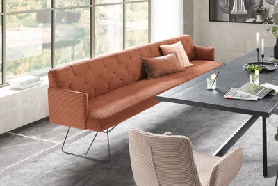 Produktbild von KAWOLA Esszimmerbank CHARME Cord rost 186cm