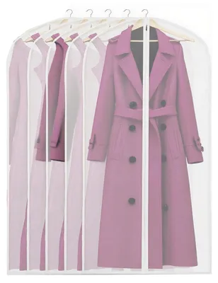 Produktbild von Staubdichte Kleidersäcke, 5er-Pack, transparente PEVA-Kleidersäcke mit Reißverschluss, strapazierfähige Kleidersäcke, 140 × 60 cm, wiederverwendbare Kleidersäcke für Anzüge, Kleider und Mäntel.