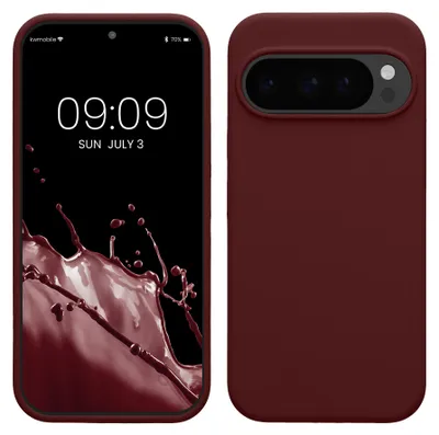 Produktbild von kwmobile Handyhülle für Google Pixel 10 / Pixel 10 Pro Hülle - Case Silikon - Kabelloses Laden - Schutzhülle Cover in Bordeaux Violett