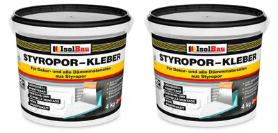 Produktbild von Isolbau Styropor-Kleber - 8 kg Eimer Kleber für Dekor- & Dämm-Materialien aus Styropor