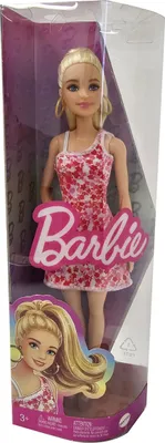 Immagine prodotto di Barbie Fashionistas con coda di cavallo bionda e abito floreale
