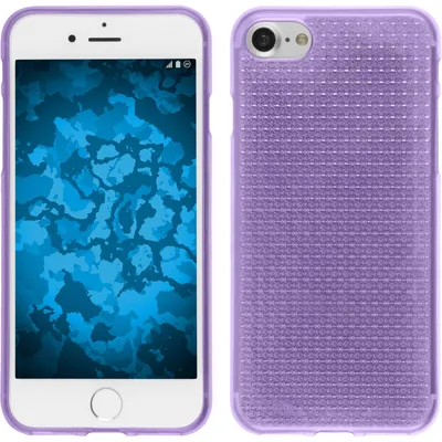 Produktbild von PhoneNatic Case kompatibel mit Apple iPhone 8 - lila Silikon Hülle Iced + 2 Schutzfolien