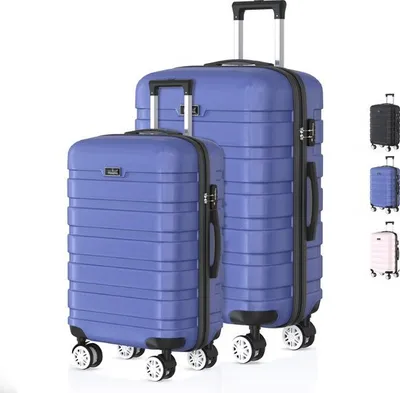 Produktbild von Voyagoux® REVELATION - Reisekofferset S/M - Koffer - 2 Stück - Reisekoffer mit Rollen - Blau - TSA-Schloss