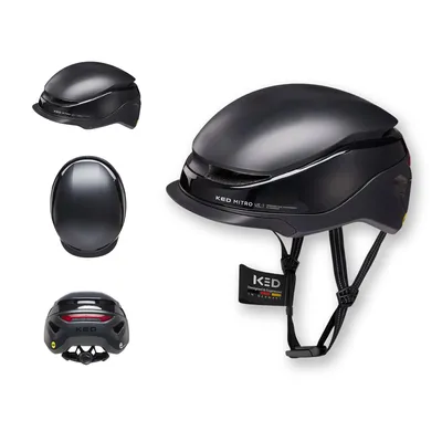 Produktbild von KED Mitro UE-Kollektion 25/26 Helm Für E-Bike, City & S-Pedelec | Fahrradhelm Mit MIPS & 180 Grad LED Farbe: Black Matt Größe: 58-61 (L)