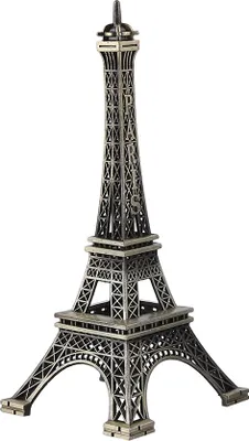 Produktbild von Bronzefarbene Eiffelturm-Figur, Statue, Vintage-Legierungsmodell, Dekoration