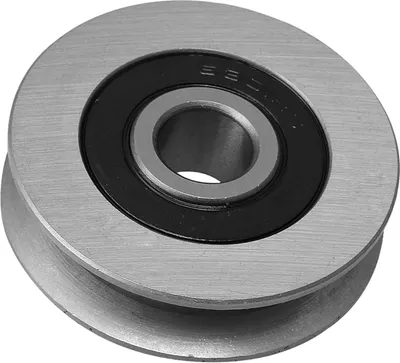 Produktbild von 12 x 50 x 13 mm Eisenlager, U-förmige Stahlseilrolle für Lagerrad, Schleppradrolle, Traglast 512 kg, für Industrieanlagen