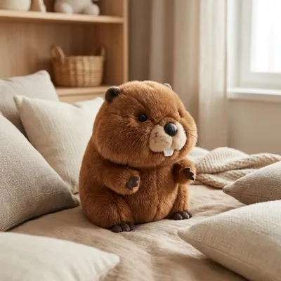 Produktbild von Murmeltier Plüschtier Kuscheltier 22–45 cm Cartoon Murmeltier Puppe Kinder Geschenk Mädchen flauschig weich - Größe: 22cm