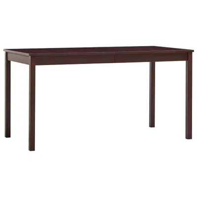 Immagine prodotto di Tavolo da pranzo marrone scuro 140 x 70 x 73 cm in legno di pino