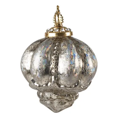 Produktbild von Clayre & Eef Weihnachtskugel Ø 10 cm Silberfarbig Glas