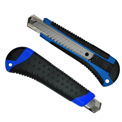 Produktbild von Cuttermesser Teppichmesser Paketmesser 3 Abbrechklingen Blau 30 Stück 18 mm