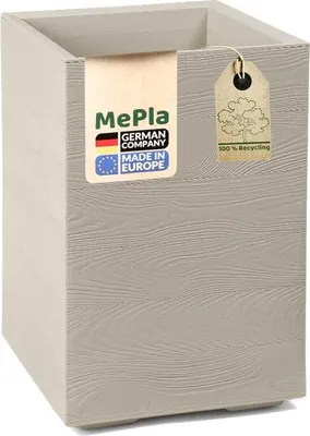 Produktbild von MePla - Kübel KARO-40 Holzoptik 40x40x60 beige