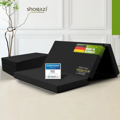 Produktbild von Klappmatratze 120x190x12cm anthrazit TRAVEL Erwachsene Kinder direkt vom Hersteller shogazi ® Manufaktur Germany