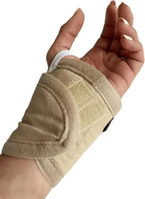 Produktbild von Handgelenkwärmer aus Wolle Beige -