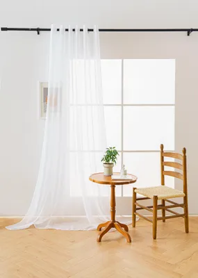 Produktbild von Vorhang 250x200 cm Weiß mit Ösen – elegant, klassisch & modern, Baumwolle World