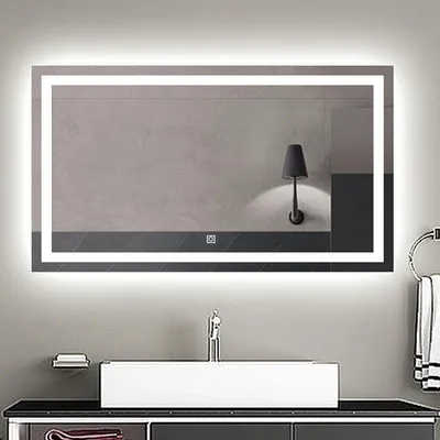 Produktbild von LED Spiegel 160x70cm Badspiegel mit Beleuchtung Touchschalter Beschlagfrei Kaltweiß 6000K IP44