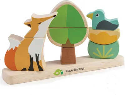 Produktbild von Tender Leaf magnetischer Stapelturm Fuchs Holzspielzeug bunt