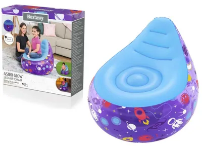 Zdjęcie produktu dla Bestway 75122, Pojedyncze krzesło, Niebieski, Fioletowy, PCW, Dzieci, 3 lat(a), EN71-1,2,3/EN62115/EMC/EN60598