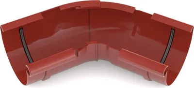 Obrázek produktu pro BRYZA nastavitelný vnitřní roh žlabu 120°–145° plastový Ø 125 mm, Červená RAL 3011