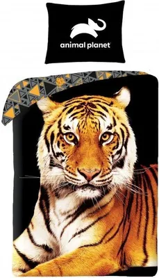 Immagine prodotto di HALANTEX Biancheria da letto Animal Planet Tiger Cotone, 140/200, 70/90 cm