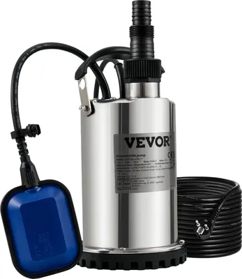 Produktbild von Schmutzwasserpumpe 550W Tauchpumpe 230V Gartenpumpe Durchfluss 9500L/h Schmutzwassertauchpumpe IPX8  Auslass zuschneidbar zum Pumpen von Wasser aus Schwimmbädern Teichen Kellern