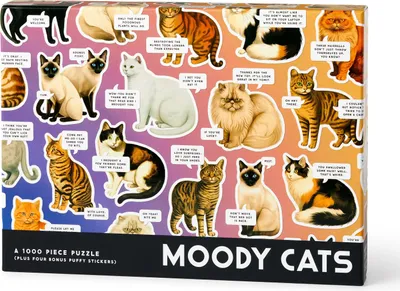 Produktbild von Moody Cats 1000 Piece Puzzle